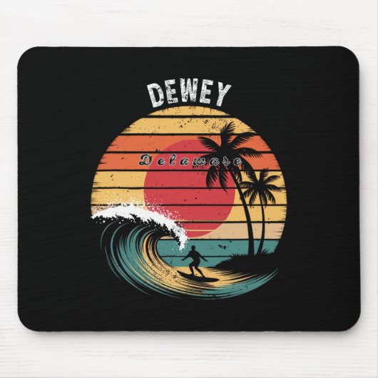 Dewey Beach Delaware Strand Surfen Muismat (Voorkant)
