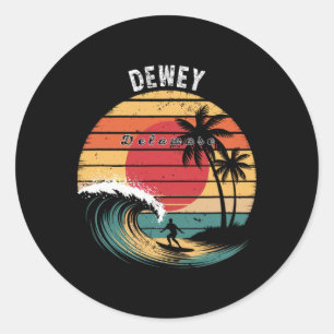Dewey Beach Delaware Strand Surfen Ronde Sticker