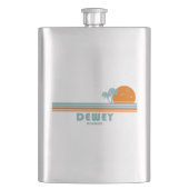 Dewey Beach Delaware Sun Palm Trees Flacon (Voorkant)