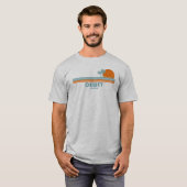 Dewey Beach Delaware Sun Palm Trees T-shirt (Voorkant volledig)