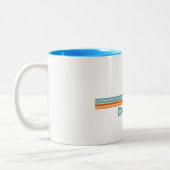 Dewey Beach Delaware Sun Palm Trees Tweekleurige Koffiemok (Links)