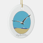 Dewey Beach, Delaware Zee Gull over Beach Keramisch Ornament (Rechts)