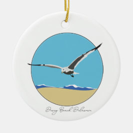 Dewey Beach, Delaware Zee Gull over Beach Keramisch Ornament