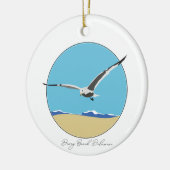 Dewey Beach, Delaware Zee Gull over Beach Keramisch Ornament (Links)