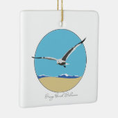 Dewey Beach, Delaware Zee Gull over Beach Keramisch Ornament (Rechts)