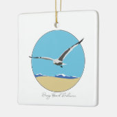 Dewey Beach, Delaware Zee Gull over Beach Keramisch Ornament (Links)