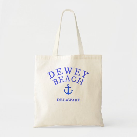 Dewey Beach, Delaware Zee Town T-shirt, Nautical T Tote Bag (Voorkant)