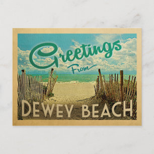 Dewey Beach Vintage Travel Briefkaart