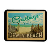 Dewey Beach Vintage Travel Magneet (Horizontaal)