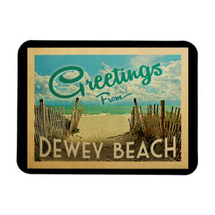 Dewey Beach Vintage Travel Magneet