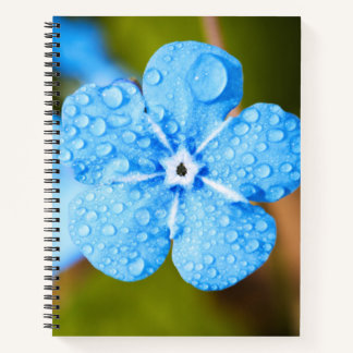 Dewey blue flower Spiral Notitieboek