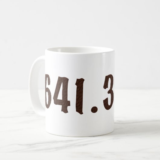 Dewey Decimal Coffee mok (Voorkant links)