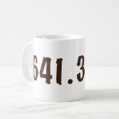 Dewey Decimal Coffee mok (Voorkant links)