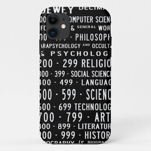 Dewey Decimal iPhone case (Achterkant)