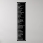 Dewey Decimal System: Black Inverse Poster (Voorkant)