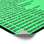 Dewey Decimal System: Hot Green met Header Poster (Hoek)
