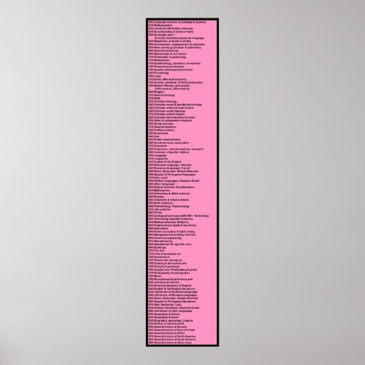 Dewey Decimal System: Hot Pink Poster (Voorkant)