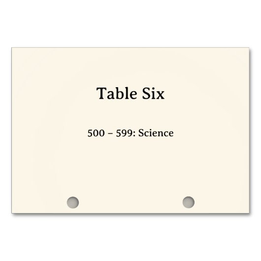 Dewey Decimale Stelsel Kaartcatalogus Tafel Nummer Kaart (Voorkant)