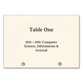 Dewey Decimale Systeem Kaartcatalogus Tafel Nummer Kaart