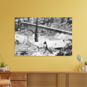 Dewey Gold Mine op Thunder Mountain, Idaho Canvas Afdruk (Insitu (Woonkamer))