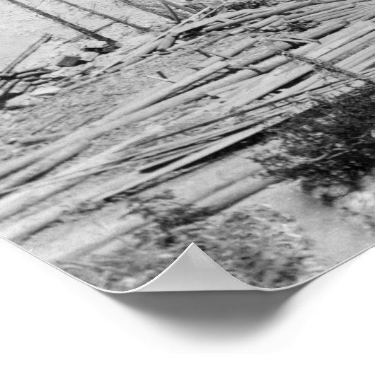 Dewey Gold Mine op Thunder Mountain, Idaho Poster (Hoek)