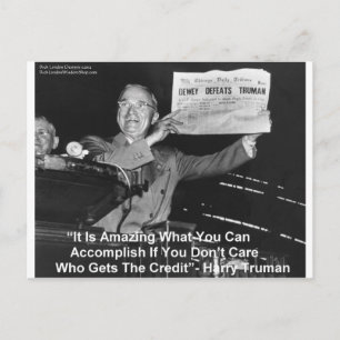 Dewey Verslaat Truman Grappige Cadeaus T-shirts Kn Briefkaart