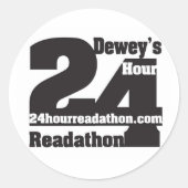 Dewey's Readathon-Stickers Ronde Sticker (Voorkant)