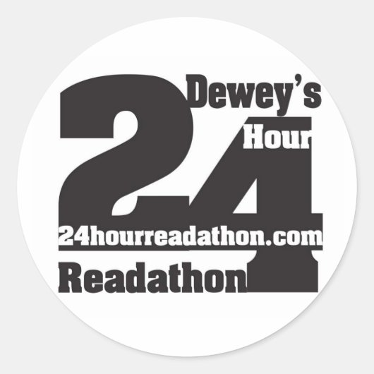 Dewey's Readathon-Stickers Ronde Sticker (Voorkant)