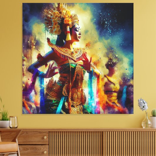 Dewi Tari (dansgodin) Canvas Afdruk (Insitu (Woonkamer))