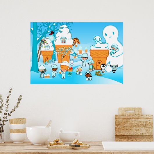 Dewmuffins Art Print (Keuken)