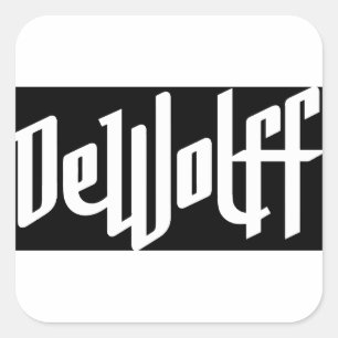 DeWolff logo Vierkante Sticker