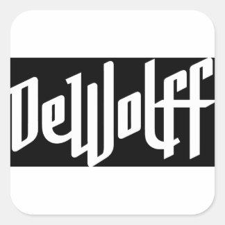 DeWolff logo Vierkante Sticker