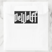 DeWolff logo Vierkante Sticker (Tas)