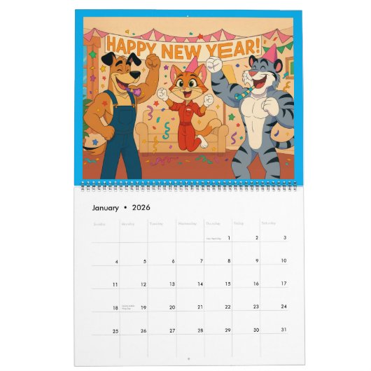 Dewy and Friends 2026 Calendar Kalender (Jan 2026)