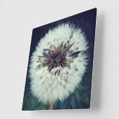Dewy Dandelion Clock ...Clock! Vierkante Klok (Hoek)