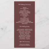 Dewy Grass rustieke bruiloft programma's (Achterkant)