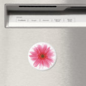 Dewy Pink Gerbera Flower Magneet (Insitu (Vaatwasser))