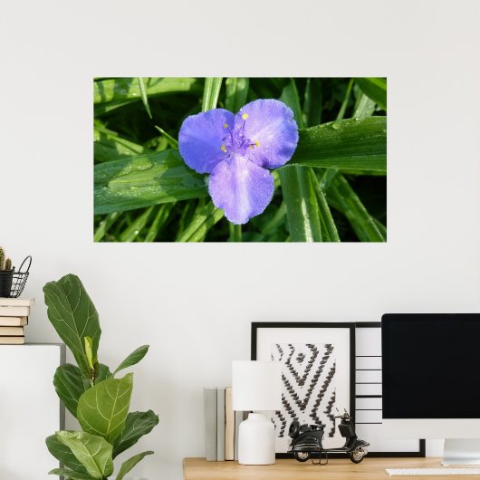 Dewy Trillium Spring Wildflower Poster (Thuiskantoor)