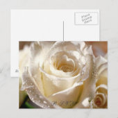 Dewy White Rose R.S.V.P. briefkaart (Voorkant / Achterkant)