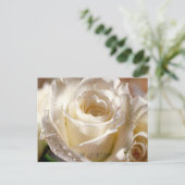 Dewy White Rose R.S.V.P. briefkaart (Staand voorkant)
