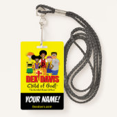 "Dex n' Them"-naamkaart (dubbelzijdig) Badge (Voorkant met draagriem)