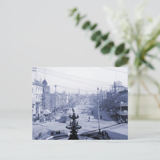 Dexter Avenue en Capitol, Montgomery AL Briefkaart (Staand voorkant)