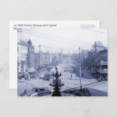 Dexter Avenue en Capitol, Montgomery AL Briefkaart (Voorkant / Achterkant)