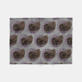 Dexter - Chocolate Lab Fleece Deken (Voorkant (Horizontaal))