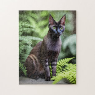Dexter De Zwarte Siamese Kat, puzzel