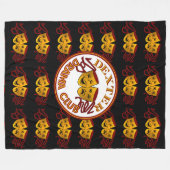 Dexter Drama Large Fleece Black met tragische mask Deken (Voorkant (Horizontaal))