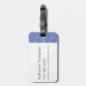 Dexter en Mandark Atomic Pattern Bagagelabel (Achterkant verticaal)