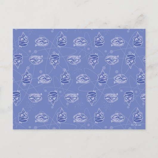 Dexter en Mandark Atomic Pattern Briefkaart (Voorkant)