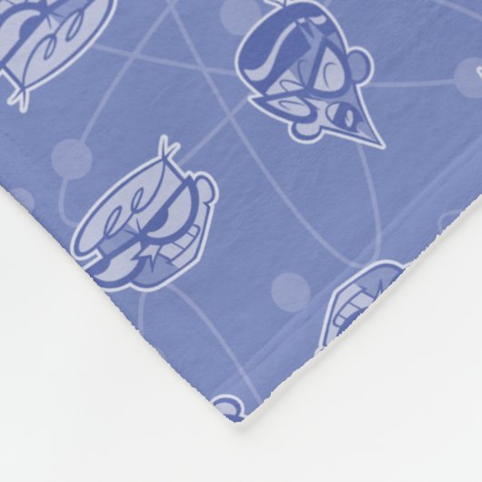 Dexter en Mandark Atomic Pattern Fleece Deken (Hoek)