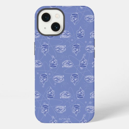 Dexter en Mandark Atomic Pattern iPhone Hoesje (Achterkant)